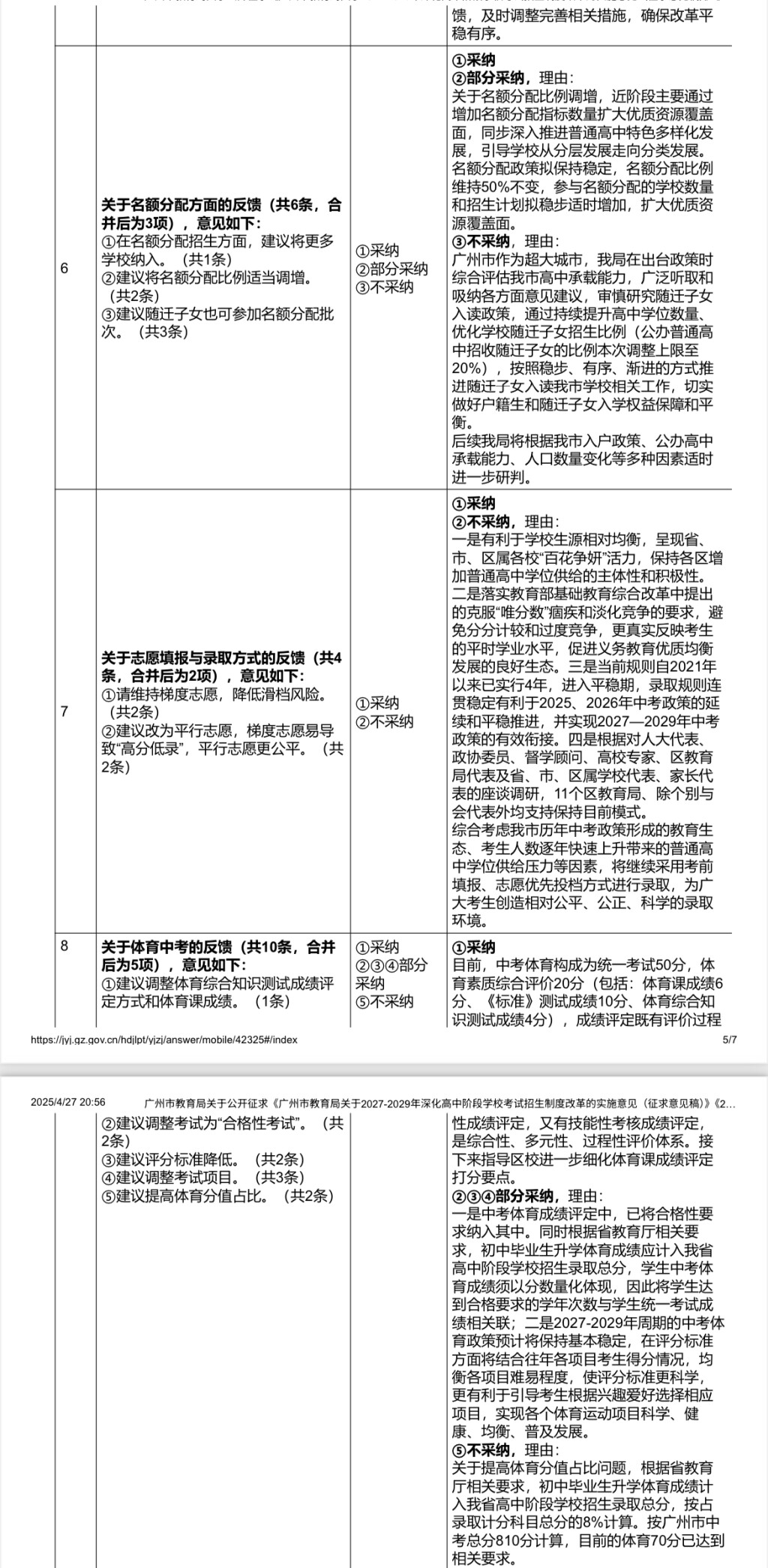 广州中考改革公开征求意见结果出炉！这些意见被采纳