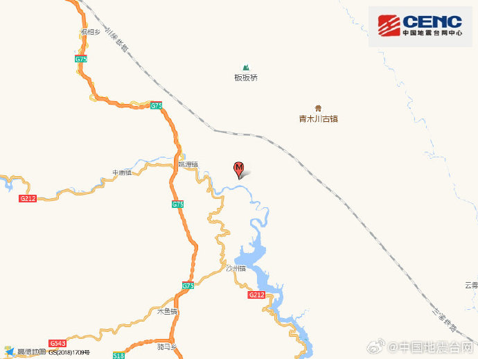 四川广元市青川县发生4.1级地震